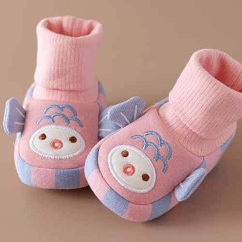 Infant Baby's Cute Cartoon Crawling Booties Shoes for 0-12 Months, Non-Slip Soft Shoe Socks Stay-On Baby Footwear2