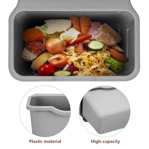 Caneca de basura colgante para cocina gris pequeña miniatura 7