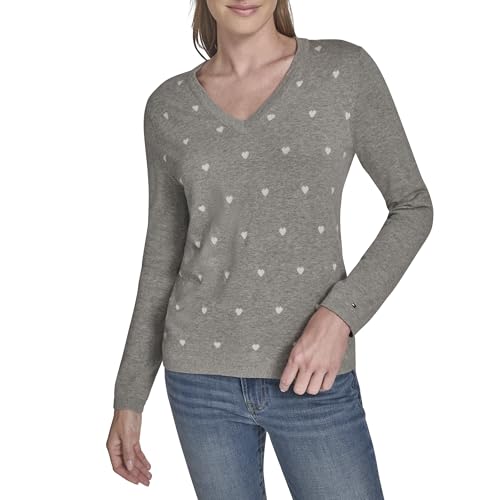Tommy Hilfiger Women's Sportswear V-Neck Hearts...