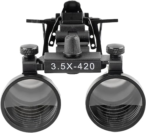 EustomA 2.5X/3.5X Binocular Loupes Glasses Magnifier Clip on Style DY-101 (3.5X)