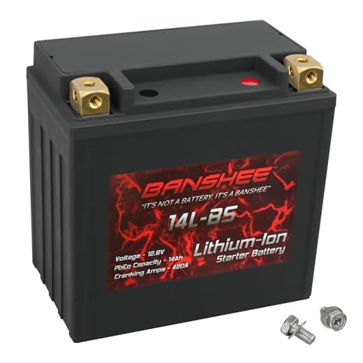Banshee YTX14L-BS Lithium Motorcycle Battery for HARLEY-DAVIDSON XL, XLH (Sportster) Year (04-17)