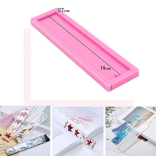 4 Pack Rectangle DIY Resin Mold Keychain Silicone Molds DIY Epoxy Resin Casting Mold DIY Keychain Jewelry Craft by Angel Wings - Image 6
