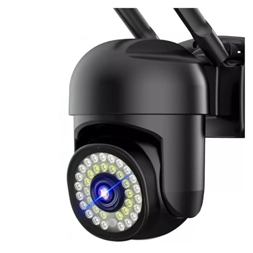 KKENZA Cámara de Seguridad WiFi 5G de 5 MP, cámara PTZ for Exteriores con detección de Movimiento, Seguimiento automático, visión Nocturna a Color, cámaras de vigilancia(UK Plug,5MP CAM Add 32G)
