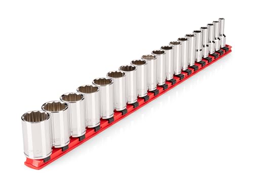 Image of TEKTON 3 /8 Inch Drive 12-Point Socket Set, 19-Piece | SHD91122