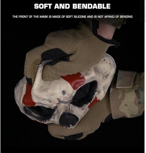 Masque Tactical Airsoft Full Face Cagoule Crâne Halloween Antibuée - 5
