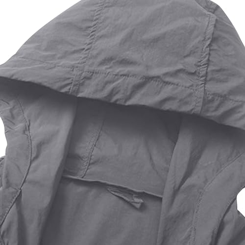 Cambkatl Men's Full Zip Hooded UPF 50+ Sun Protection Jacket Lightweight Loose Long Sleeve Outdoor Hiking Fishing Sun Shirts4