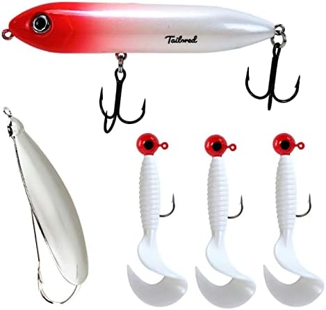 Tailored Tackle Surf Fishing Lures Kit with Tackle Box Included Saltwater Fishing Lures for Surf Casting Inshore Lure