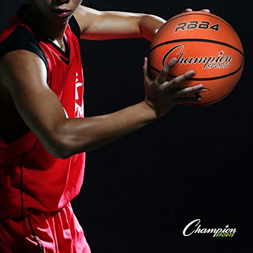 Champion Sports Rubber Intermediate Basketball, Heavy Duty, Pro-Style Basketballs, and Sizes, Premium Basketball Equipment - Image 4