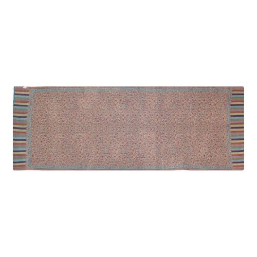 Image of EH Pashmina Stole, Reversible Jamawar weave in beautiful paisley & floral, very soft MODAL fabric, all season Stole, Scarf, Wrap.