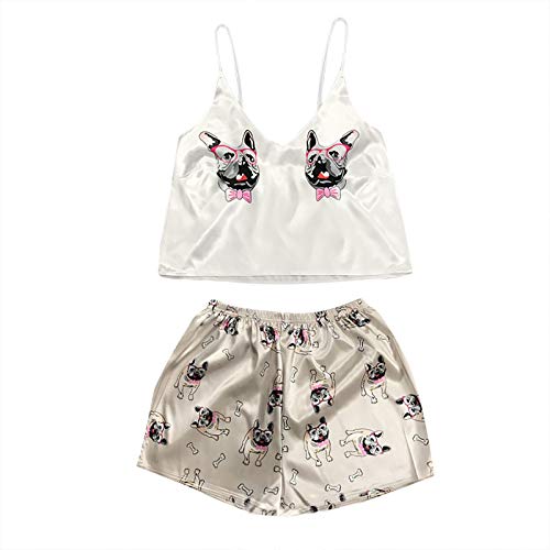 Damenpyjamas Pijamas Woman Lange Arm V-Ausschnitt Satinpyjamas Pyjamas Set Freizeitkleidung Schlafanzug Damen Pyjama Set Lang Ärmel lose Nachtwäsche Langarm Hausanzug Anzug Cover