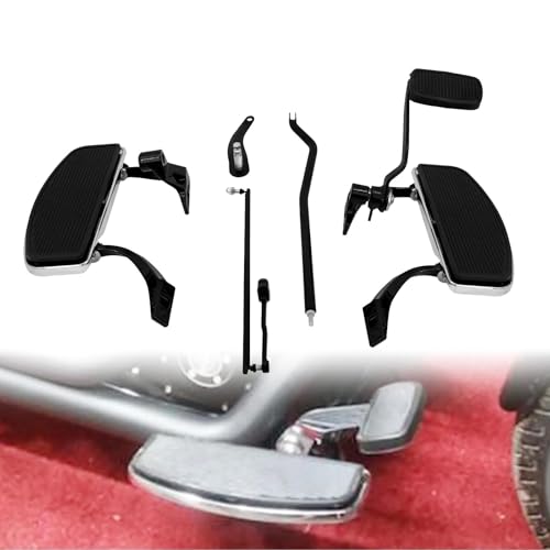 Kit commandes avancées noires et repose-pieds moto pour Harley Dyna 2006-2017