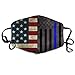 Produktbild Nicegift American Thin Blue Line Flag Gesichtsmasken, atmungsaktiv, Staubfilter, Masken mit elastischer Ohrschlaufe