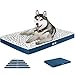 KROSER Coussin pour Chien Réversible 106cm Matelas Chien,Doublures de Preuve,Couvercle Lavable Amovible,Tapis pour Animaux de Compagniee Adapté aux Chiens X-Large Jusqu’à 41kg