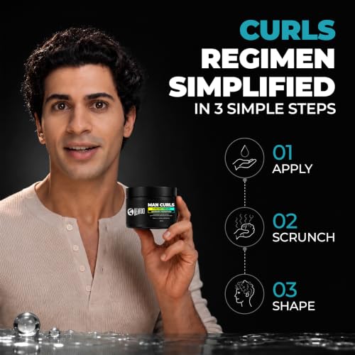Image of Beardo Man Curls Curling Cream for Men | Super-Defining & Hydrating | Long-lasting Frizz Control | Infused with Hyaluron, Avocado & Coconut | Non-Sticky | Retains hair-moisture | 100g