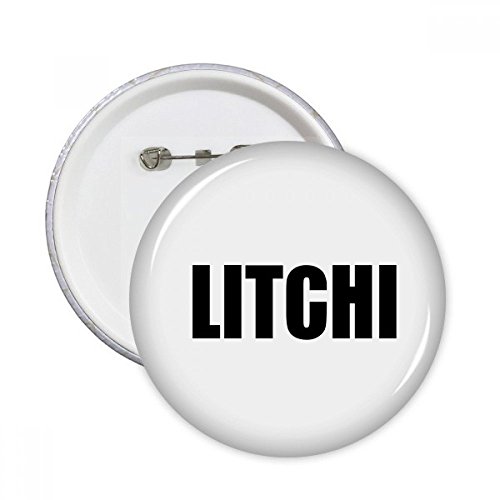 Pins litchi fruit nom ronde pins badge bouton vêtement pour look urbain