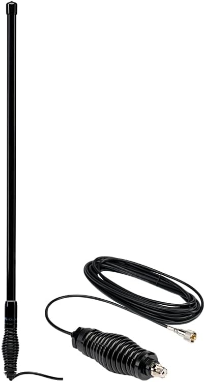Midland - MXAT05VP-3dB Heavy-Duty Bull Bar Antenna Spring Base Micromobile - 28.5” with 462-468 MHz Frequency - Long Range GMRS Communication - Overlanding Off-Roading - Easy to Install