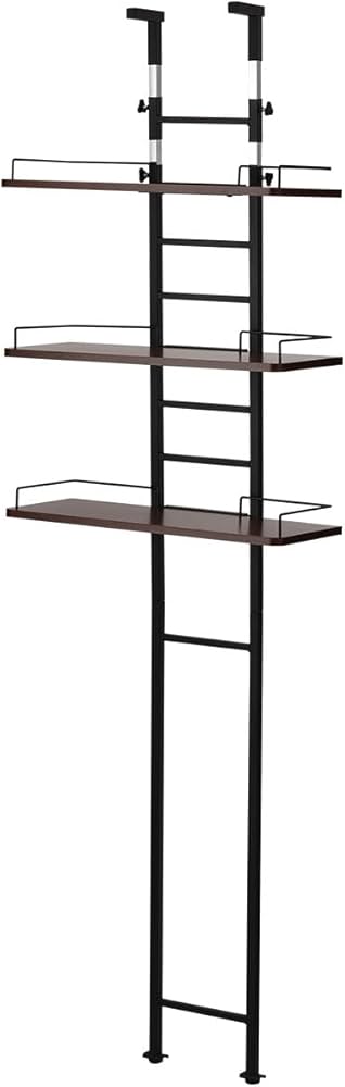 ぼん家具 つっぱり式ランドリーラック つっぱり式ランドリーラック 幅50cm〔バスケット付き