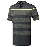  adidas Herren Ultimate 365 Dash Stripe Polo Poloshirt, Grau (Gris Oscuro/Amarillo Dz0520), Medium