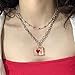 2pcs / Set Kpop Transparent Carre Court Couvert COLISE PARLÉ CHANNE pour Femmes Filles 2021 Goth Harajuku Y2K Bijoux Accessoires