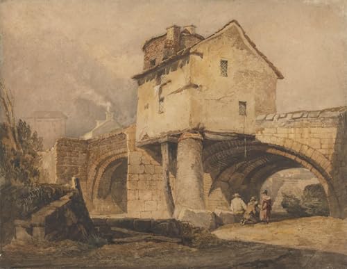 Affiche toile le pont Monnow Monmouthshire Samuel Prout décoration murale 60x90