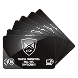 Fyfjur 6 Stück RFID Blocker Karte, RFID Schutz mit Störsender für Geldbörse, Ultradünne NFC...
