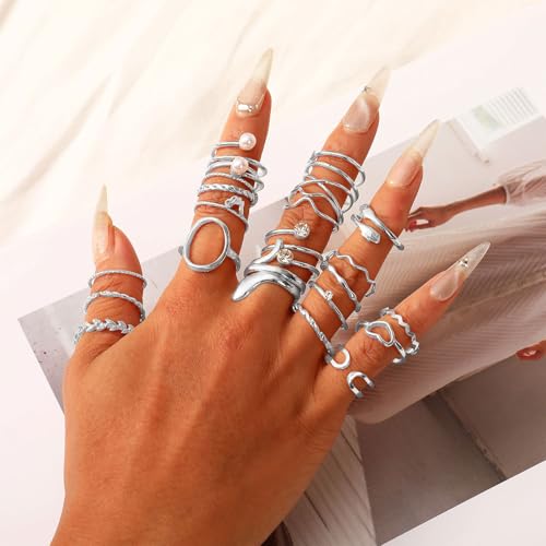 chicutie gold knuckle rings set for women stackable joint finger midi rings dainty cubic crystal zirconia simple hollow twist cute rings pack jewelry gift