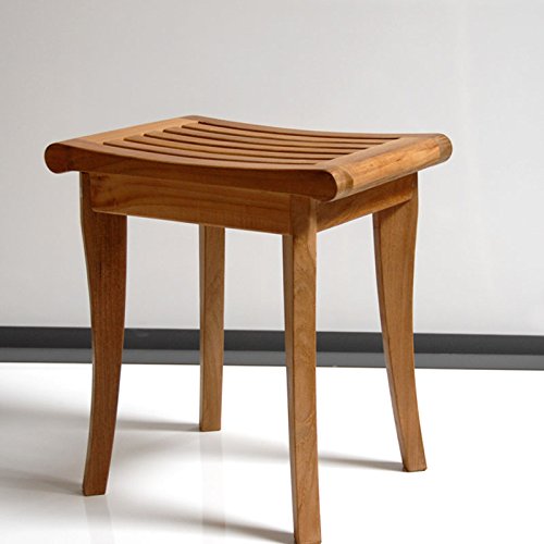 Victoria Teak Shower Bench | Heavy Sturdy Built Stool for Coffee Accent Table, Wood End Tables for Garden, Backyard, Bed, Living Room, Couch | Perfect for Indoor and Outdoor Use