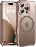 Helssitot für iPhone 16 Pro Max Hülle mit Magsafe, Militär-Grade Stoßfest Kratzfest Anti-Fingerabdruck Magnetisch Rückseite Matt Handyhülle für iPhone 16 Pro Max 6,9 Zoll,Wüstenfarbe