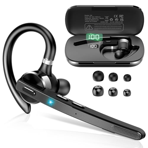 2026 Bluetooth Headset, Wireless Bluetooth 5.3 Earpiece, 90Hrs Single-Ear Headset with APTX HD Audio...