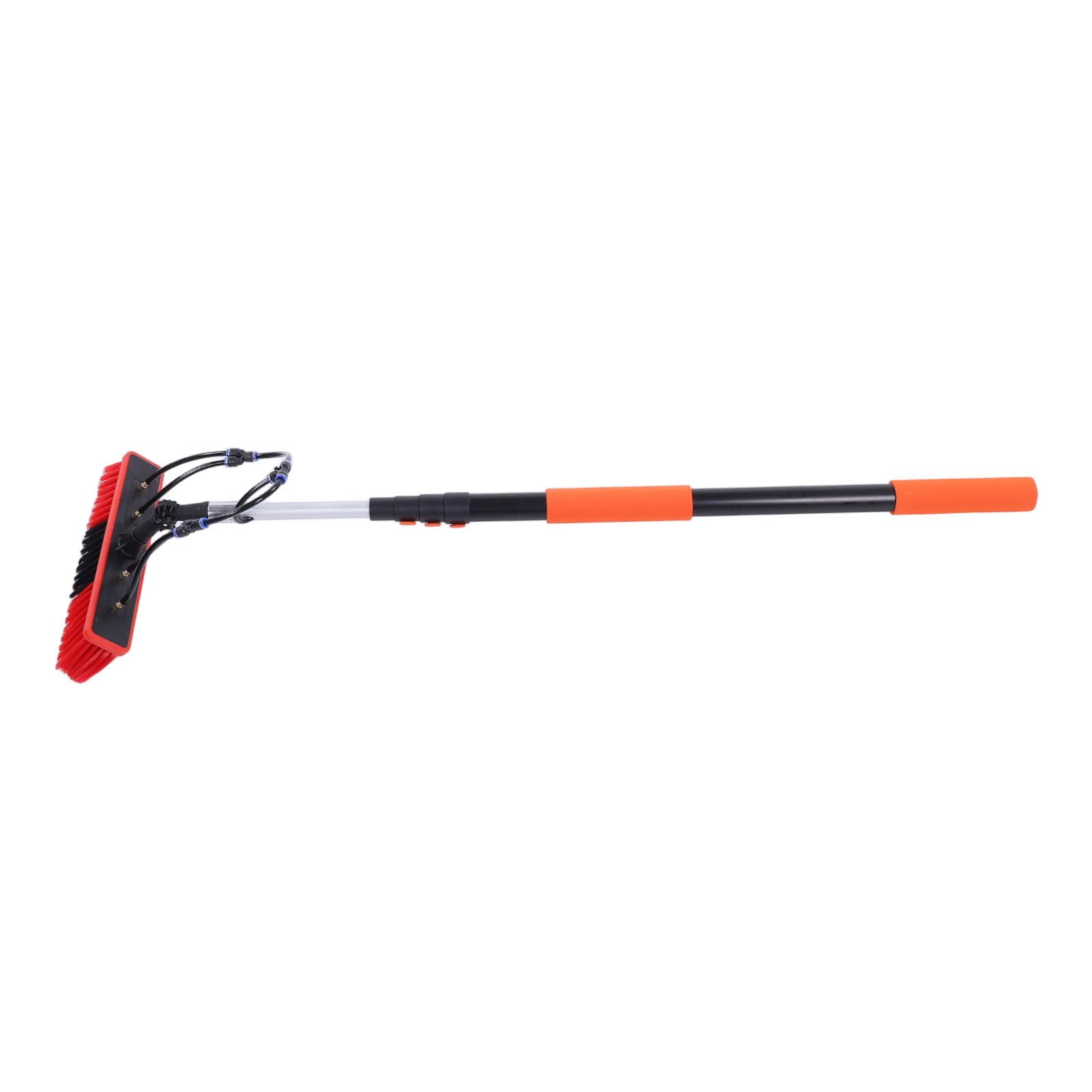 SIXRUN Kit Spazzola per Pannello Solare, ABS PC Alluminio Nylon Detergente per Vetri Alimentato Ad Acqua con Asta Telescopica da 12 Piedi, Spazzola da 35 Cm per la Pulizia del Ponte della Barca della