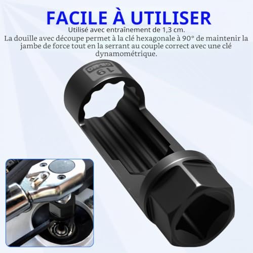 Douilles pour écrous de jambe de suspension pour débloquer écrou grippé