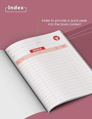 Image of TARGET PUBLICATIONS Double Line Notebooks | 172 Ruled Pages A5 Size | Long Notebooks 2 Line | Soft Brown Cover | 18 cm x 24 cm Approx | Pack of 6 Books | GSM 57