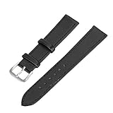 Taidda Correa de Reloj con Hebilla Universal, Repuesto de Correa de Cuero PU Flexible, Color Negro, Adecuado para Relojeros (18 mm negro)