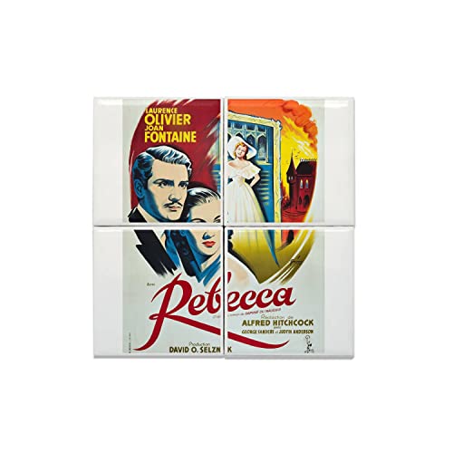 Carreaux Céramique Décoratif pour Salon - Affiche Film Rebecca Vintage