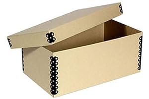 Archival Methods 35221 Metal Edge Flip Top Boxes for 4x6 Cards (5"x8", Tan)