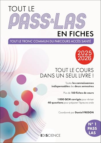 Tout le PASS & LAS en fiches 2025-2026: Tout le cours dans un seul livre !