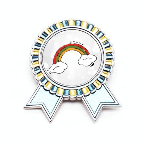 Broche arc-en-ciel météo et vent pour égayer un manteau terne