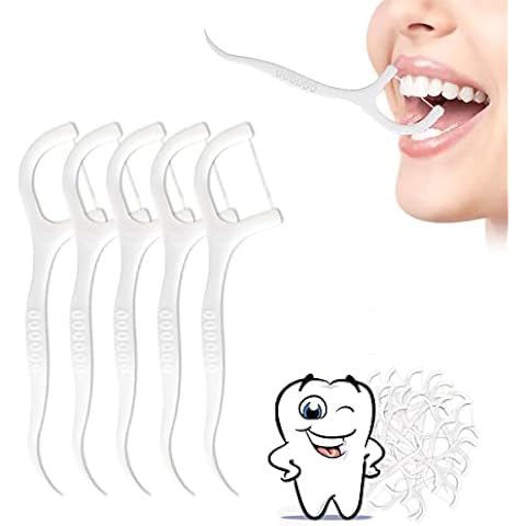 Olakin Dental Floss[100 Pcs], Teeth Stick, Dental Floss Toothpick, Tooth Picks, Floss Picks, Protection Gingivitis, Cavities Cover