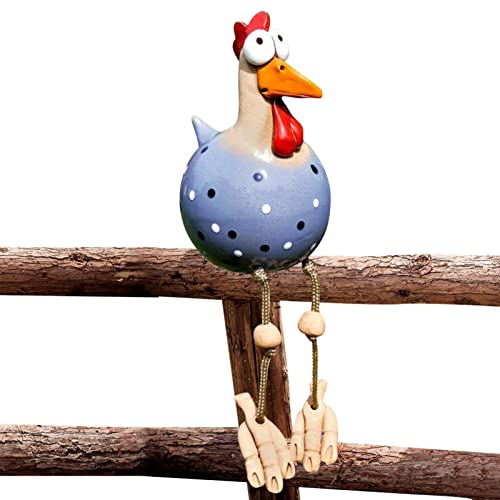 Dirfuny Décoration poule - Décoration jardin - Poule Gris-bleu