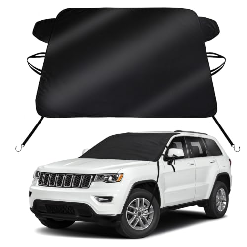 Image of Windshield Cover for Ice Snow for 2011-2027 Jeep Grand Cherokee Windshield Snow Cover Heavy Duty Standard Winter Frost Hail Protector for 2025 2026 Grand Cherokee All Weather Front Window Accessories
