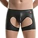 Golirsteca Boxer Metallic Party Nightclub Underwear Briefs Fashion Cut Out Soft Nylon Underpants