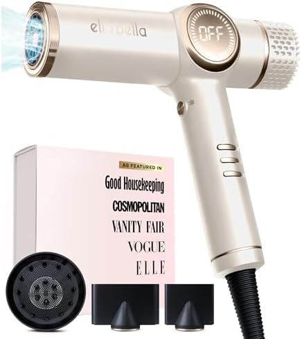 ELLA BELLA® Professional Ionic Hair Dryer with Diffuser • Negativ...