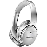Bose QuietComfort 35 II Noise Cancelling Bluetooth Headphones— Wireless, Over Ear Headphones with Built in Microphone and Alexa Voice Control, Silver