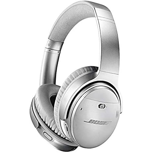 Bose QuietComfort 35 II Noise Cancelling Bluetooth Headphones— Wireless, Over Ear Headphones with Built in Microphone and Alexa Voice Control, Silver