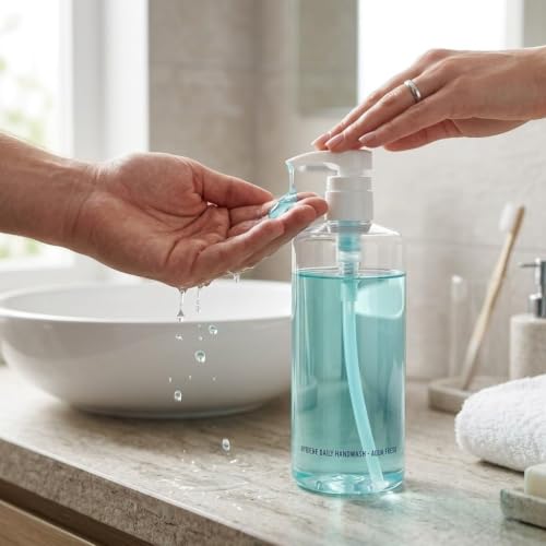 Image of AIR O MATIC Liquid Soap and Shampoo Dispenser 500ml Each Transparent (Pack of 2)