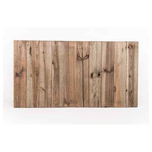 Cabecero de Madera Vintage Envejecido Vertical Sam, Madera, Marrón, 150CM, Incluye Kit Herrajes. Incluye Imán Personalizable de Regalo.