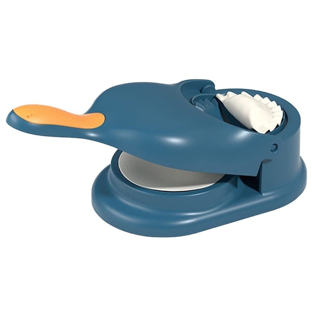 Wudaizhi Blue 2 In 1 Dumpling Maker Machine, Manual Dough Presser Dumpling Wrappers Press Wrapper, Premium Household Head Automatic Dumpling Maker Mould Wonton Maker Ravioli Mold Baking
