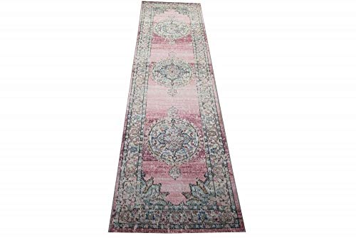 CARPETIA Teppich Outdoor Orientteppich Wohnzimmerteppich Ornamente in rosa Größe 160 cm Rund – Bild 5