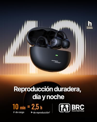 Miniatura 5 de Baseus Inspire XC1 Auriculares Open-Ear, Sound by Bose, Cloud Comfort, con Dolby Audio | Hi-Res | Unidad híbrida de 2 vías | Tweeter Knowles BA, autonomía de 40 h, IP66, Llamadas nítidas con IA