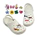 Produktbild Dorime Schuh Charms 44 Stück PVC Schuhe Charms für Crocs Und Jibbitz nette Blumen-Form-Anzug für Armband Armband Kind-Partei-Geburtstags-Geschenk